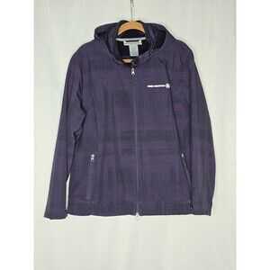 Free Country Zip-Up Jacket Women's XXL Purple Black Removable Hood & Lined